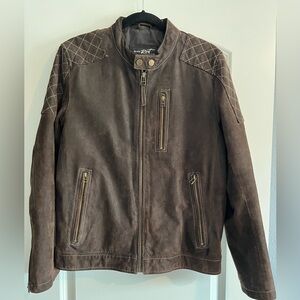 Black Rivet Size Small Suade Leather Jacket